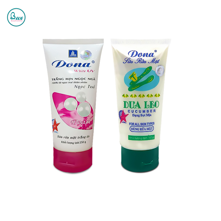Sữa rửa mặt dưỡng trắng da dona 150g