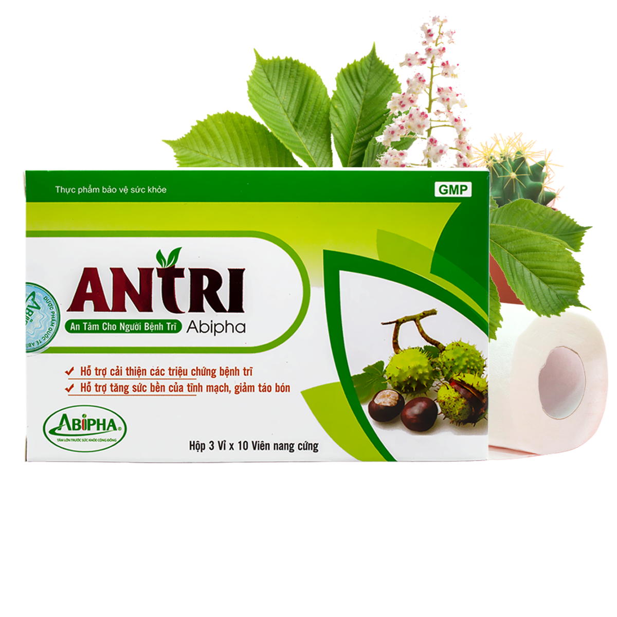 Antri abipha hỗ trợ rắc rối do trĩ và táo bón 30 viên