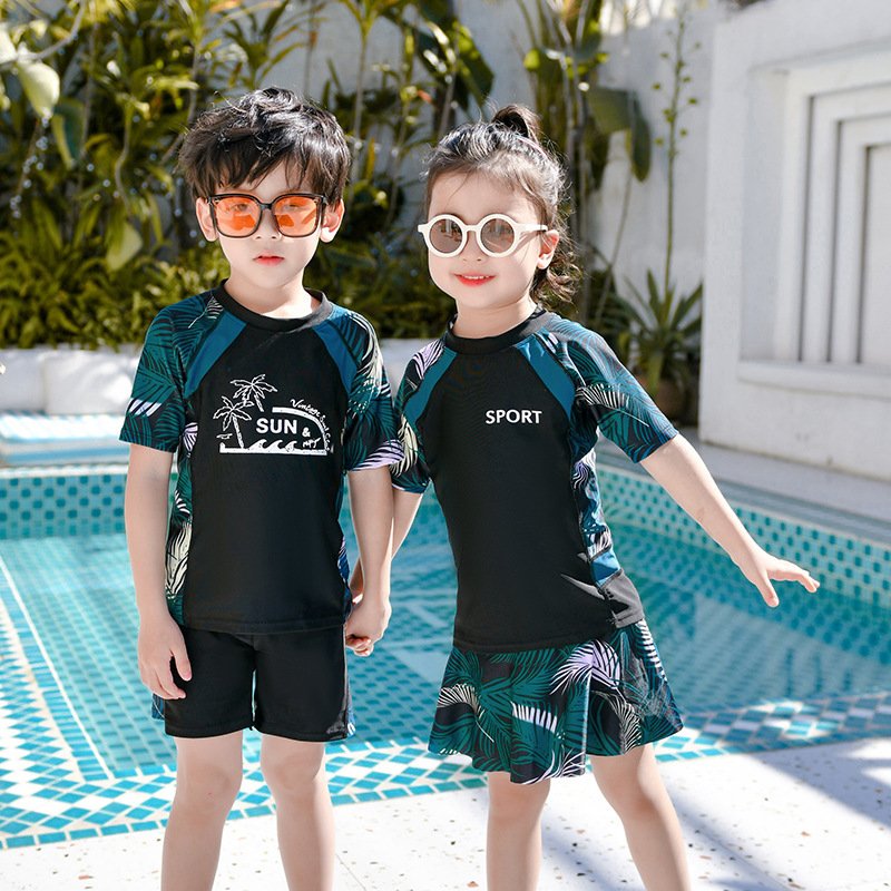 Đồ bơi bé gái, bộ bơi bé trai habi fashion hb2405 chất liệu co giãn cho bé trai, bé gái từ 18-66kg