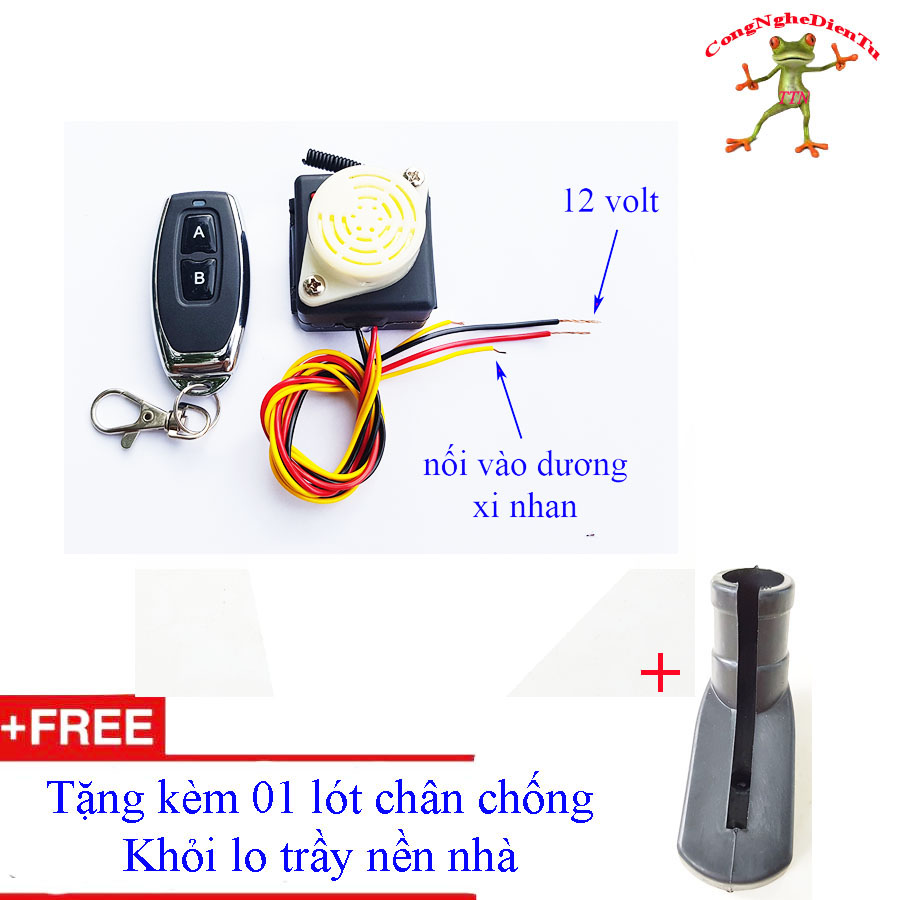 Thiết bị tìm xe máy từ xa remote inox tặng lót chân chống