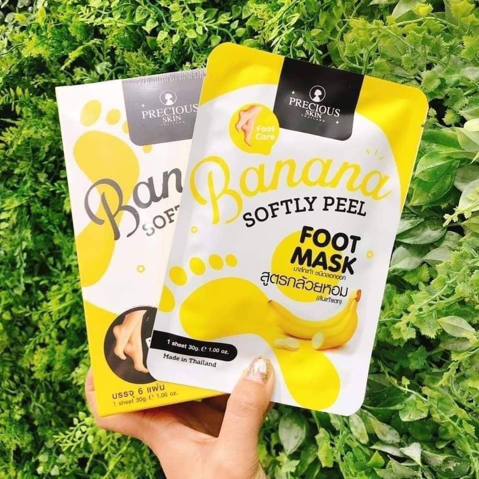 [Có sẵn] [Chính hãng] 6 miếng Mặt nạ ủ chân BANANA Softly Peel Foot Mask Thailand Salala Cosmetic