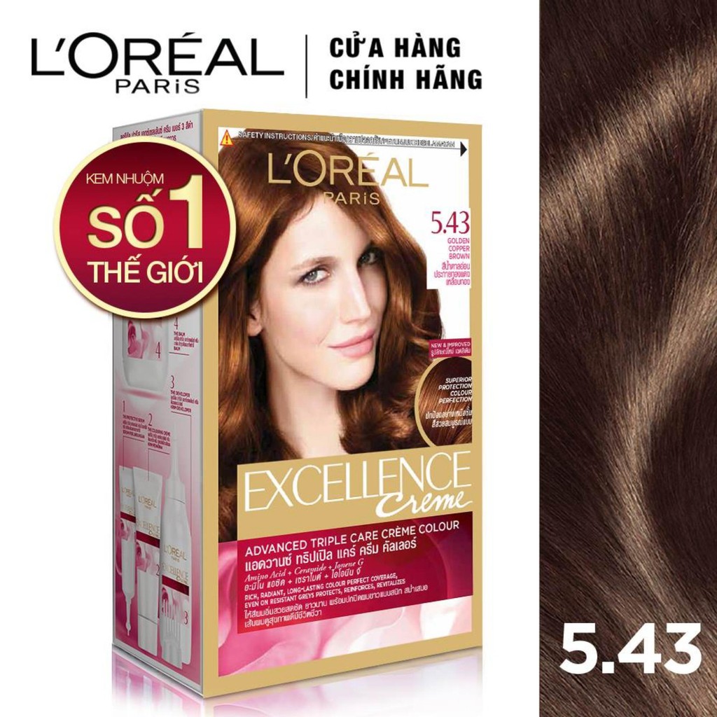 Nhuộm tóc Loreal Excellence Cream số 5.43