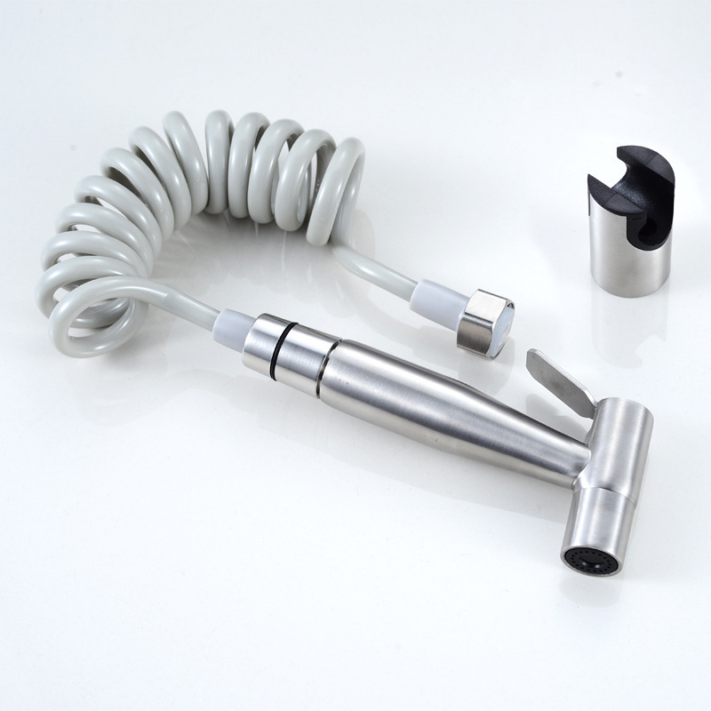 Bộ vòi xịt rửa vệ sinh toilet có dây sen lò xo. Chất liệu INOX 304. Dây dài theo nhu cầu The Aone