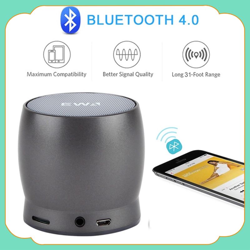 Loa bluetooth mini ewa a103, loa bỏ túi không dây âm bass cực hay cho laptop pc bh 12 tháng