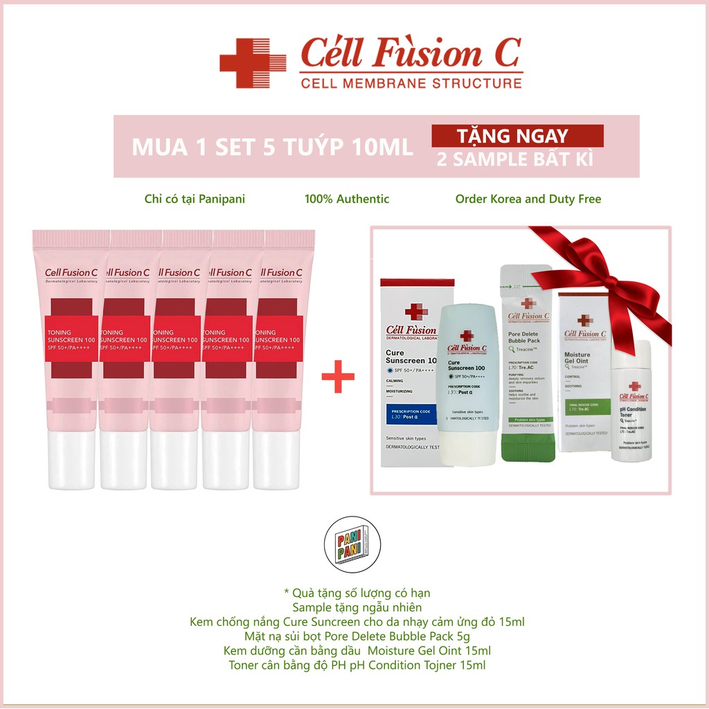 Kem chống nắng cell fusion c toning suncreen 100 spf 50+++
