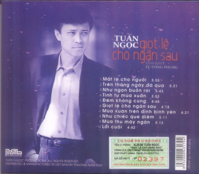 Bộ 6 đĩa cd nhạc tuấn ngọc 2