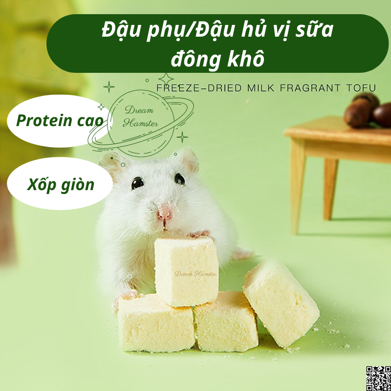 Đậu phụ, đậu hủ vị sữa đông khô Yee cho hamster- túi 80gr