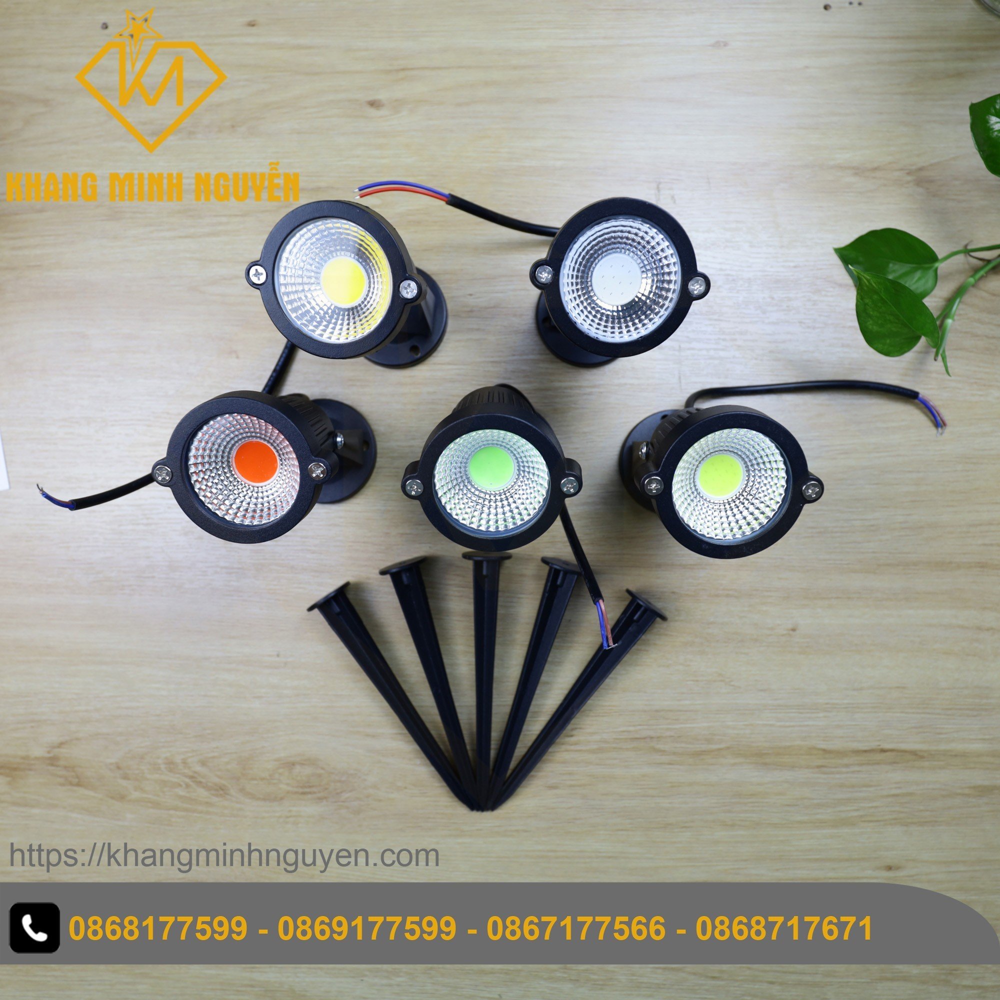 Đèn rọi ngoài trời 220V công suất 5W chuyên dùng rọi cây, rọi sân vườn, rọi tiểu cảnh, rọi hồ cá,... trang trí sân vườn