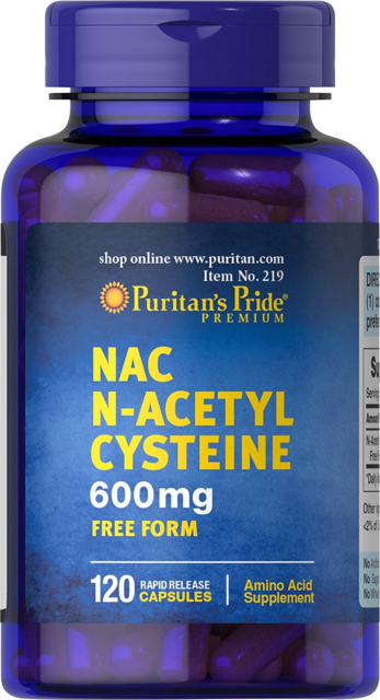 Viên uống hỗ trợ giải độc gan thận bảo vệ gan, khôi phục chức năng gan N-Acetyl Cysteine 600 mg Puritan's Pride 120 viên