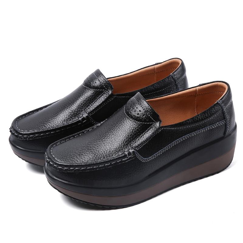 Giày Đế Xuồng Nữ ZOCN Giày Lười Đế Xuồng Thời Trang Bằng Da Giày Tiện Dụng Thoải Mái Giày Cỡ Lớn 35-41