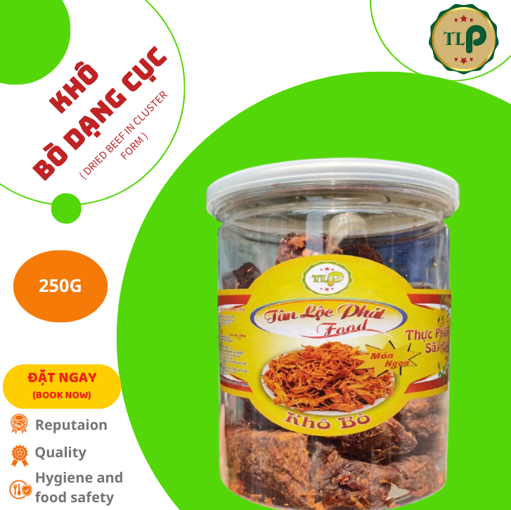 Khô bò dạng cục hũ 250g