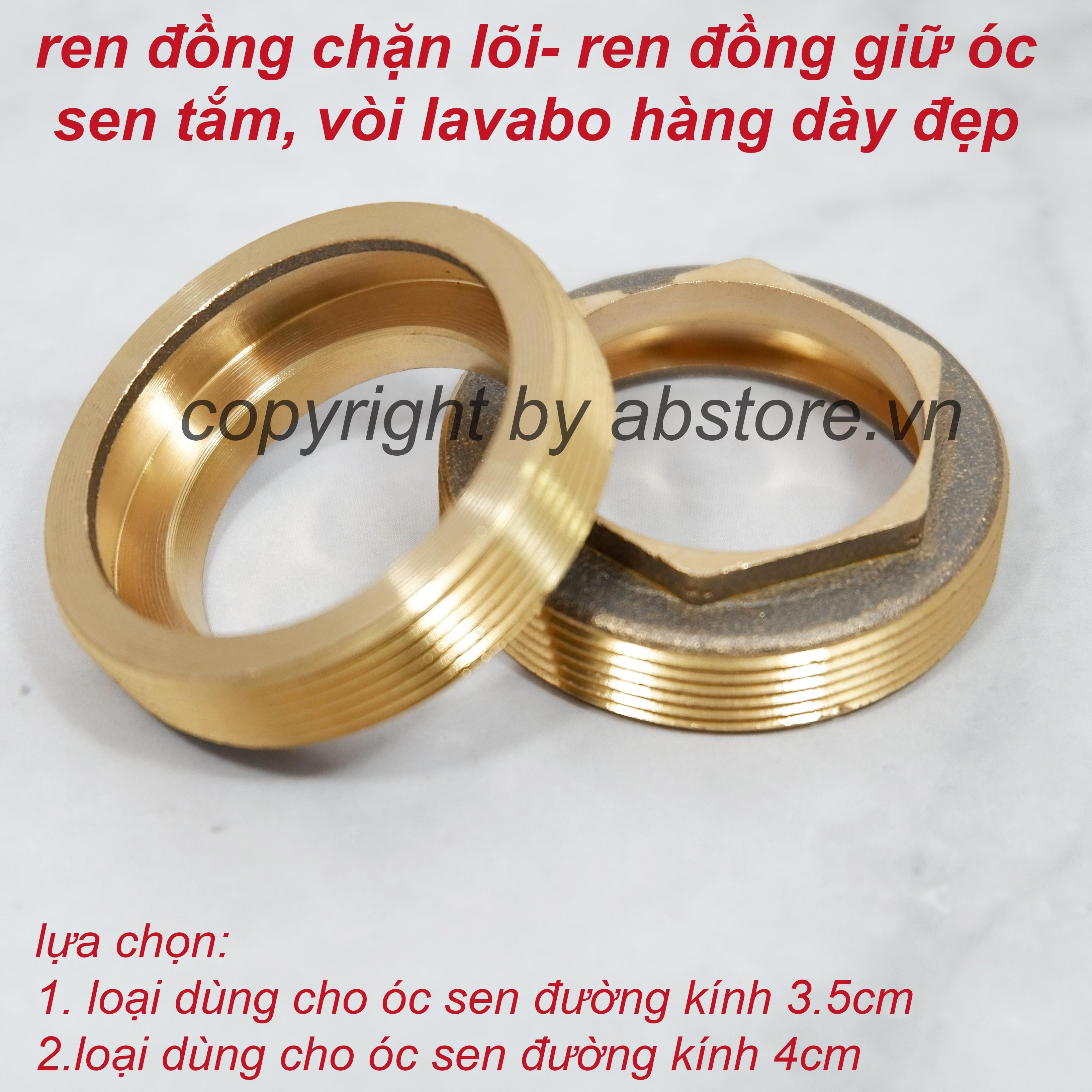 Ren đồng chặn lõi sen vòi đai hãm óc vòi sen tắm vòi lavabo đường kính 35mm và 40mm đồng xịn giá rẻ