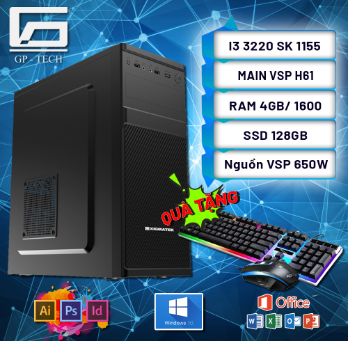 PC i3 dành cho Học sinh, Sinh Viên Học Online, Nghe nhạc, Xem phim Giá Tài Trợ Cực Rẻ