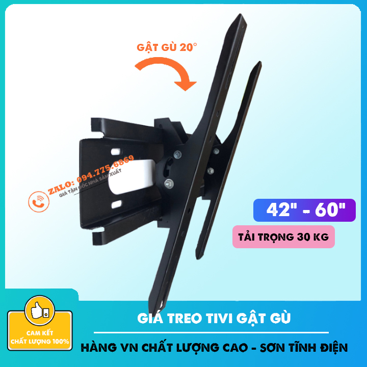 Giá Treo Tivi Nghiêng 42 - 60 inch - Giá Treo Tivi Gật Gù Điều Chỉnh Góc Nghiêng 42 - 60 inch