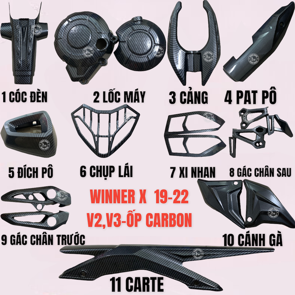 Phụ Kiện xe Winner X_Carbon_đồ chơi trang trí xe máy OCB-WINNER X.