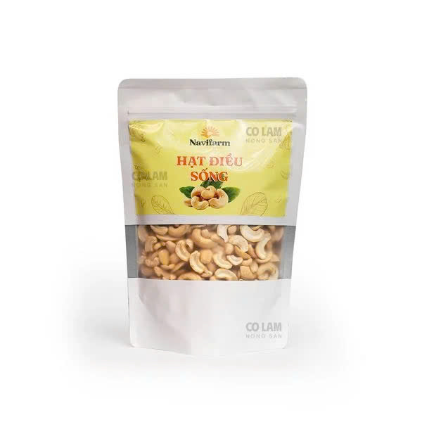 Hạt điều sống làm sữa túi zip 500g ăn thô chế biến thực phẩm