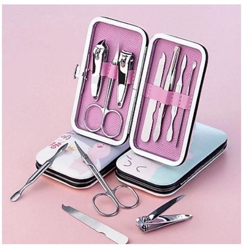 Hộp dụng cụ 7 món bỏ túi chăm sóc vệ sinh cá nhân móng, lỗ tai và chân mày, hộp dụng cụ chăm sóc cá nhân 7 món, bộ dụng cụ chăm sóc cá nhân, dụng cụ vệ sinh cá nhân 7 món lala2 shop n113