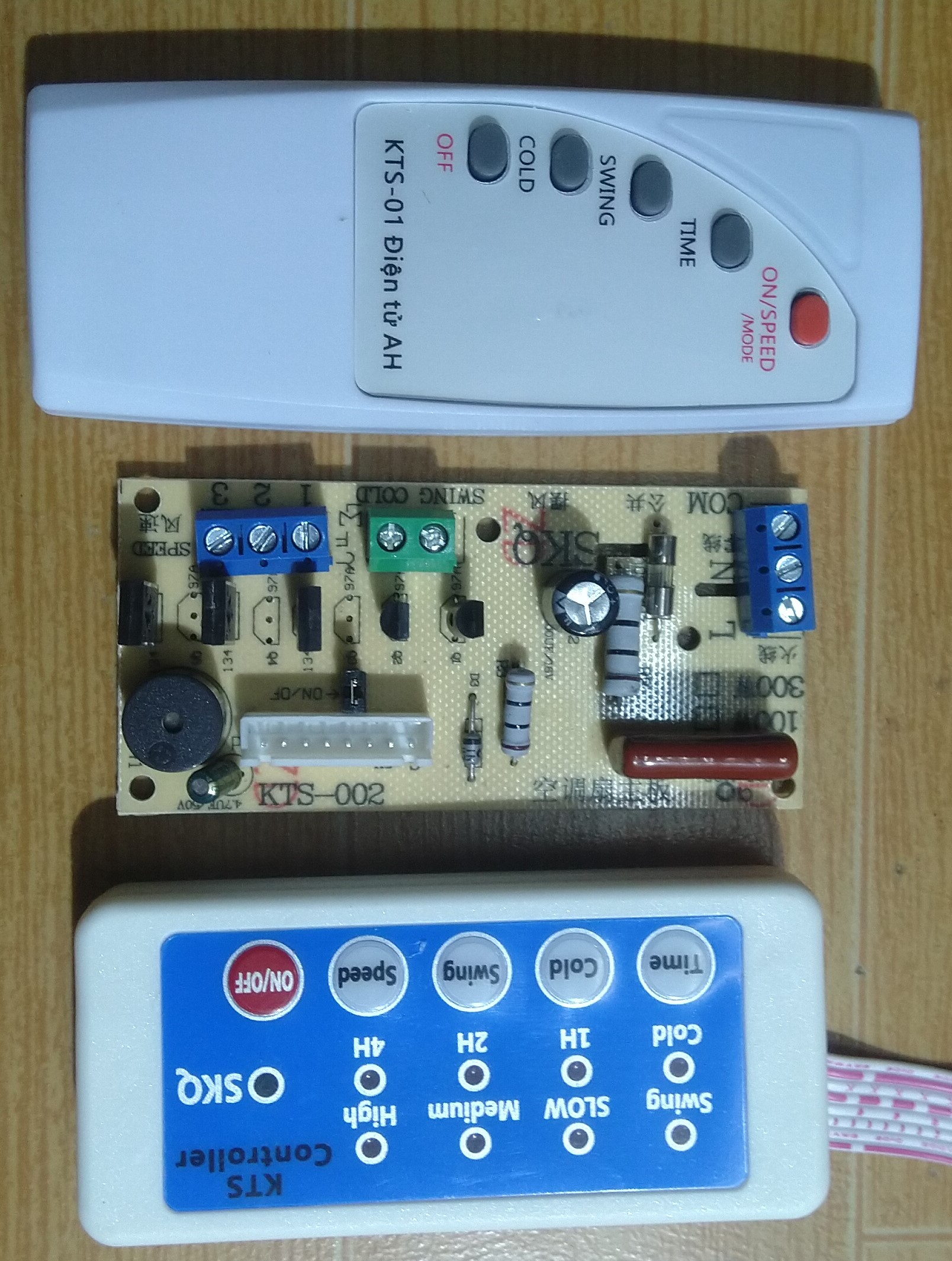 Bộ mạch điều khiển từ xa quạt điều hòa có chân cắm phao
