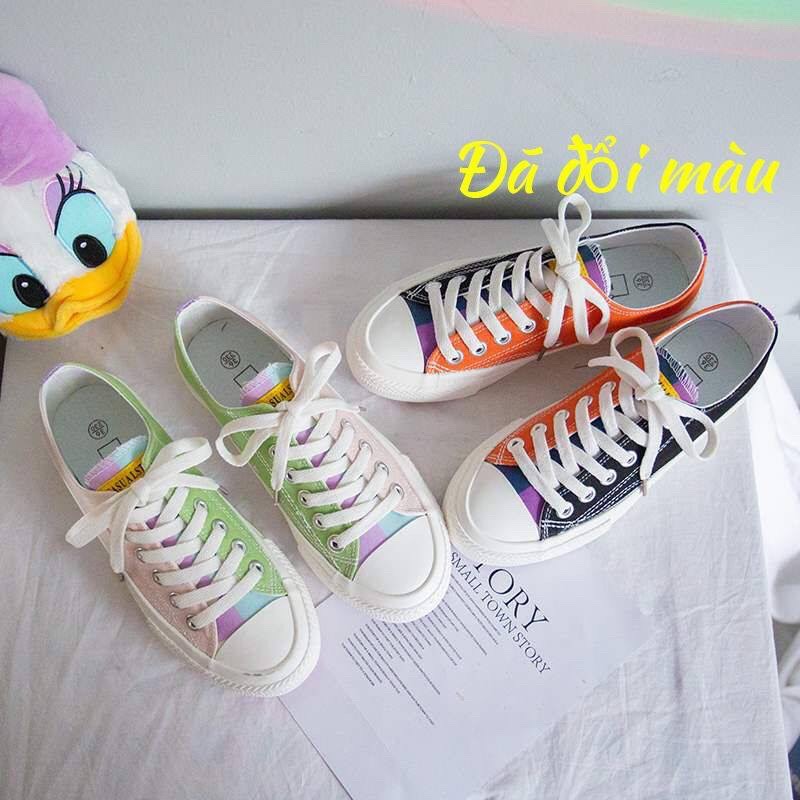 [ Giày Đổi màu ] Giày thể thao nữ cổ thấp đổi màu khi ra nắng, Giày sneaker nữ đổi màu siu hot