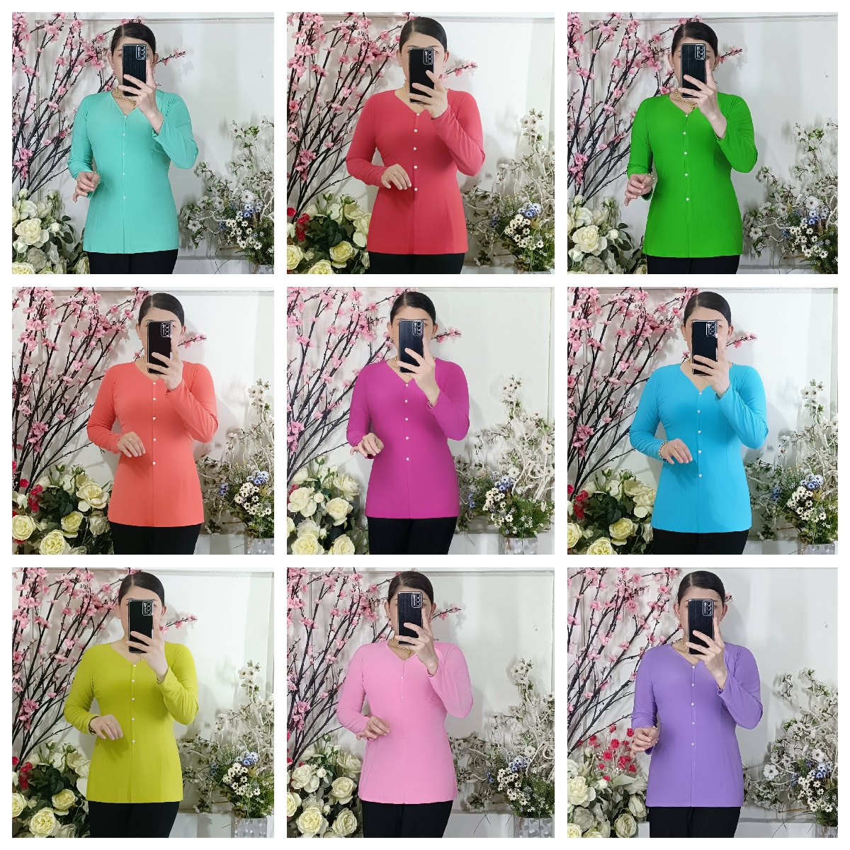 Áo bà ba màu_áo lẻ