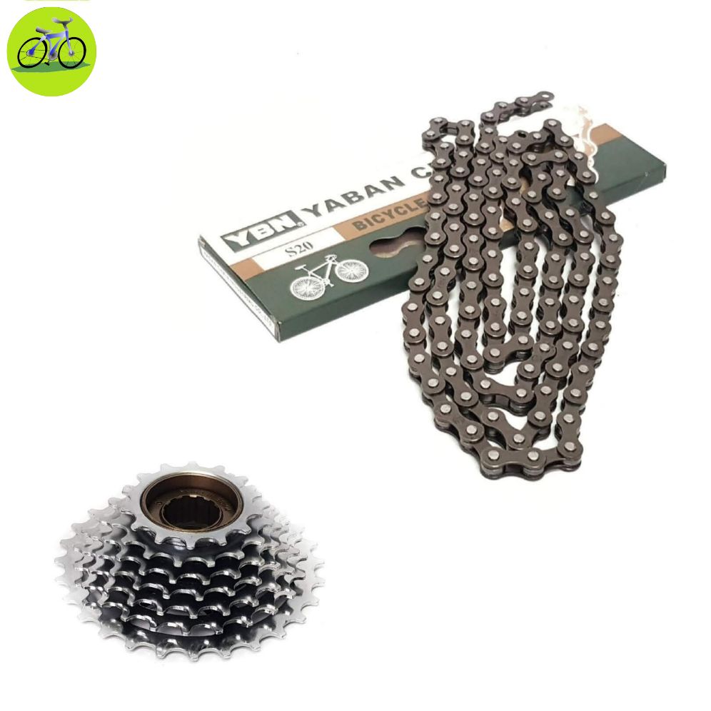 Combo Sên Xích và líp vặn xe đạp 7 tầng xi