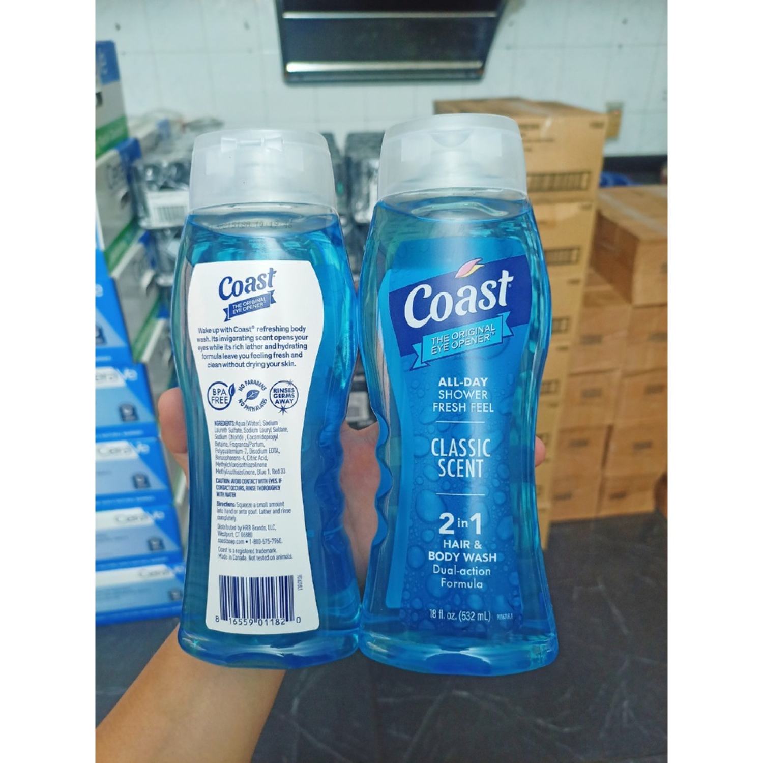 Sữa tắm gội Coast mẫu mới 532ml