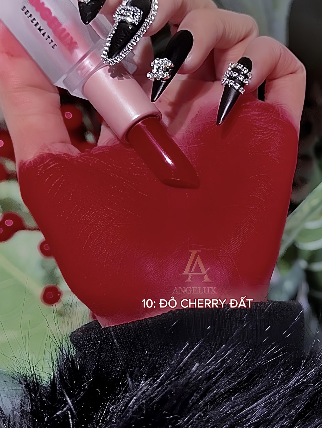 Son Thỏi, Sáp Mịn Lì ANGELUX 2023 Lip Color_Matte 3.5g<Màu Đỏ Cherry Đất>