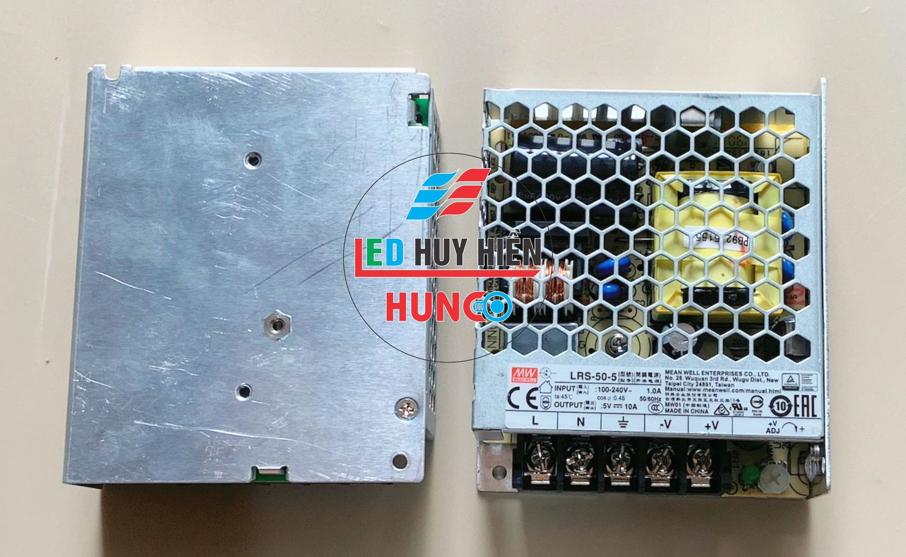 Nguồn 5V - 10A ( 50W) MEANWELL đã qua sử dụng ( Nguồn 5V10A mean well chính hãng tháo máy )