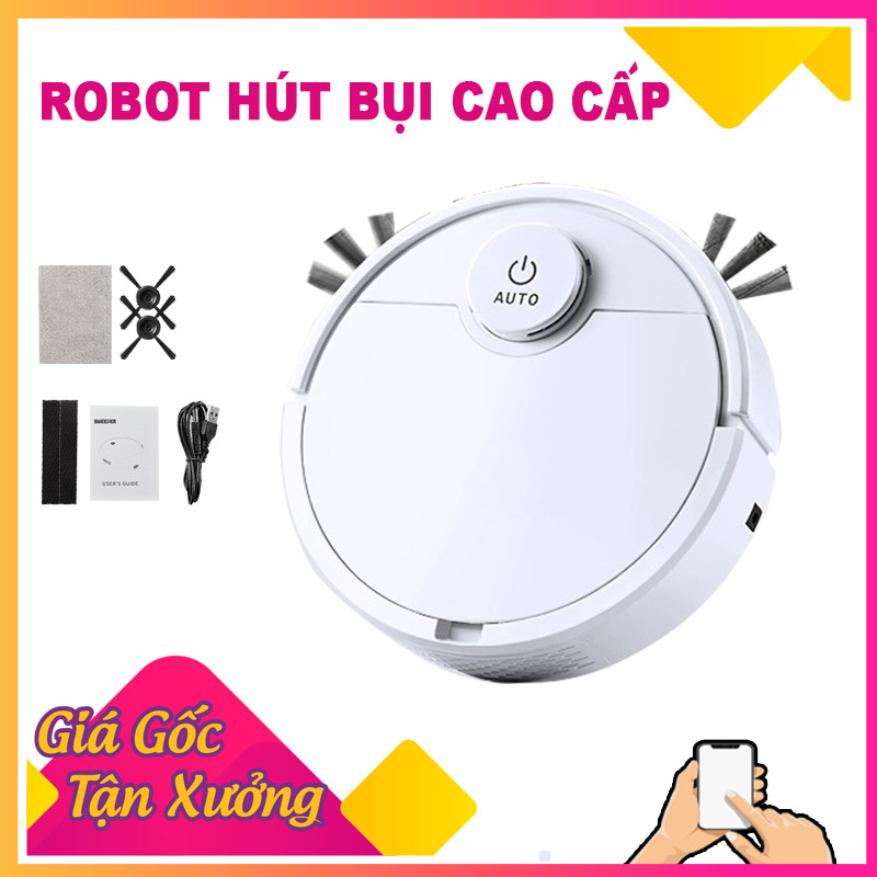 Robot hút bụi- robot hút bụi lau sàn- robot hút bụi thông minh- robot hút bụi lau nhà tự động 3 in 1- robot hút quét-công xuất lớn .- mua ngay