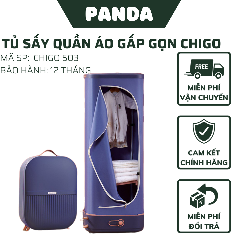 Tủ Sấy Quần Áo Gấp Gọn Có Tia UV Khử Khuẩn Máy Sấy Quần Áo Thông Minh Chigo