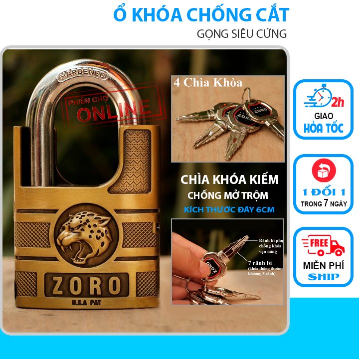 [HCM]Ổ KHÓA CHỐNG CẮT CHỐNG MỞ TRỘM - ZORO 1