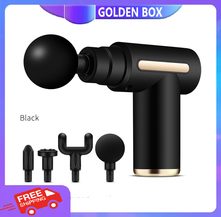 Máy massage cầm tay mini mát xa đấm lưng cổ vai gáy rung - Máy Massage Cầm Tay mini 4 đầu 6 Cấp Độ