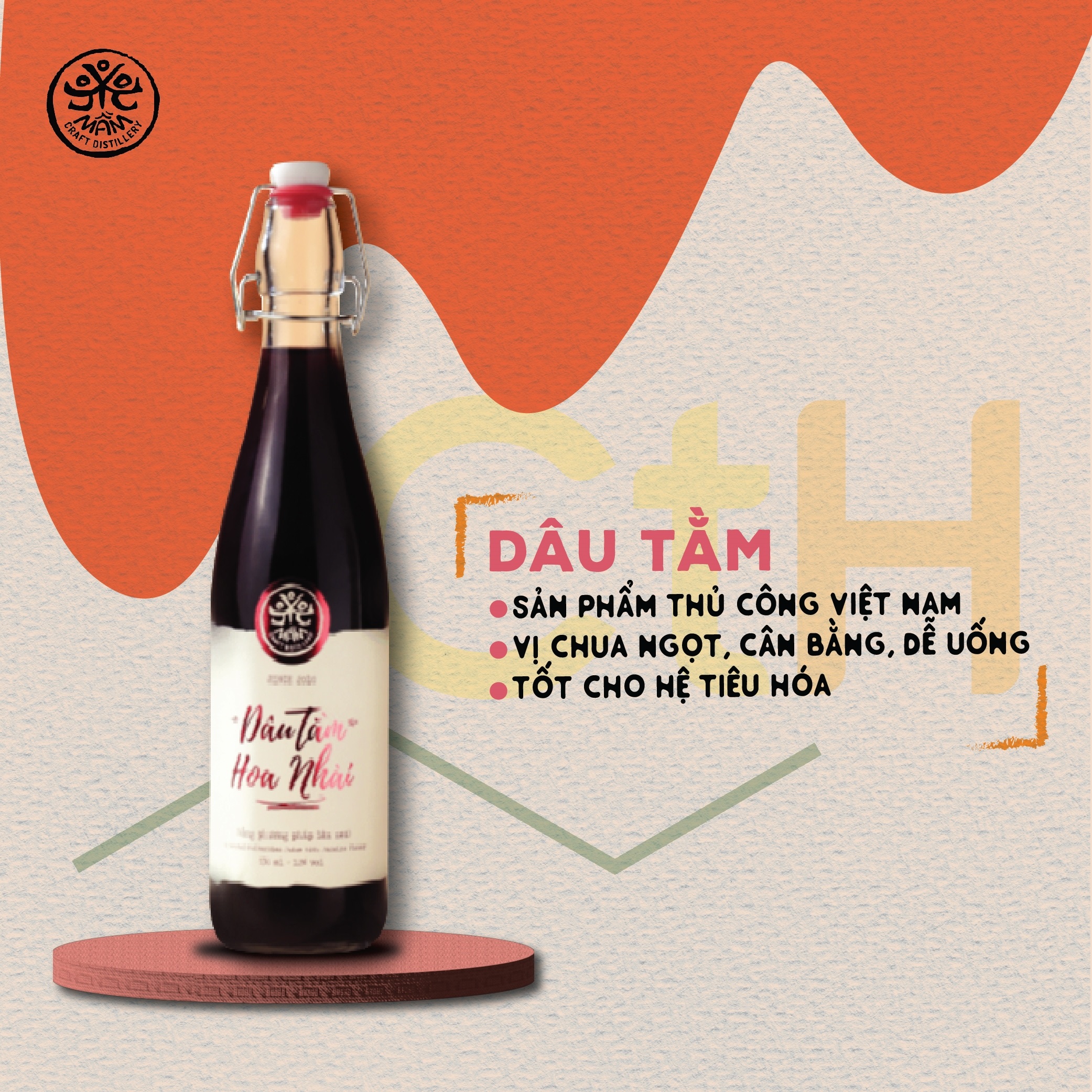 Dâu tằm nước hoa quả nhà mầm - chai 530ml