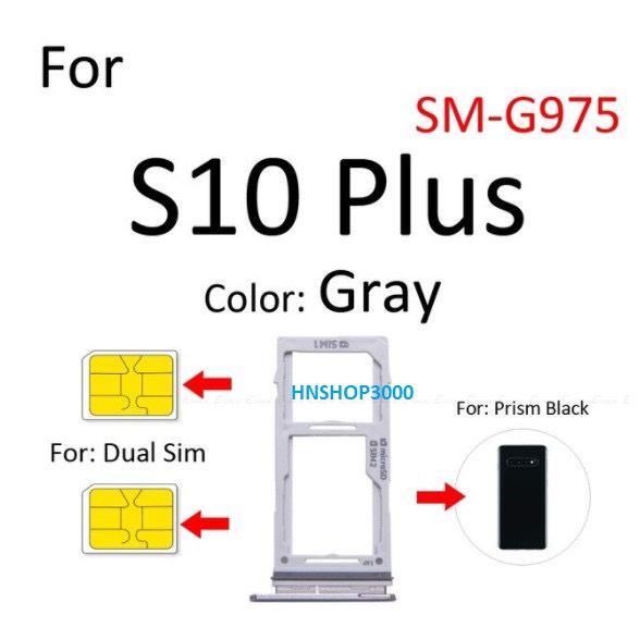 Khay 2 Sim Samsung Galaxy S10, S10 Plus Zin Chính Hãng
