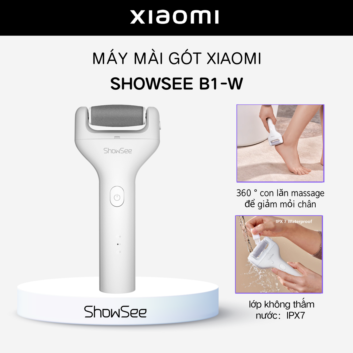 Xiaomi Showsee B1-W Máy Mài Gót Chân - IPX 7 Chống Nước , Dẽ Mang Theo - Xiaomi Fans