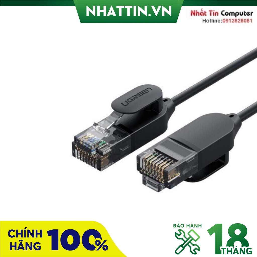 Cáp mạng đúc sẵn Slim Cat6a 10Gbps 500MHz chính hãng Ugreen cao cấp - Phân Phối Chính Hãng