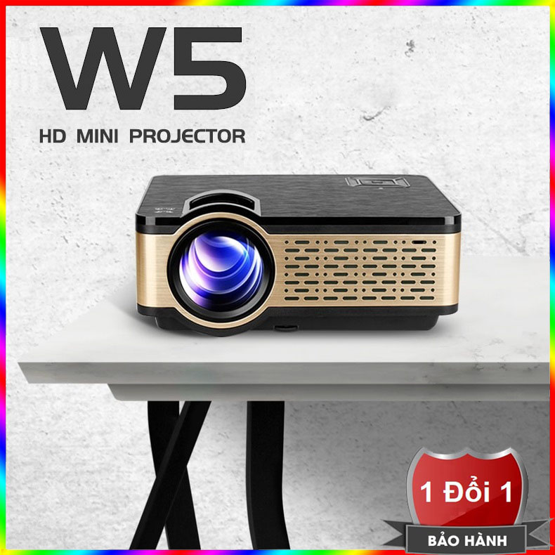 Máy chiếu HD W5S kết nối không dây với điện thoại, máy tính - Máy chiếu W5S hệ điều hành Android hỗ trợ kết nối Wifi, Bluetooth - Projector W5S