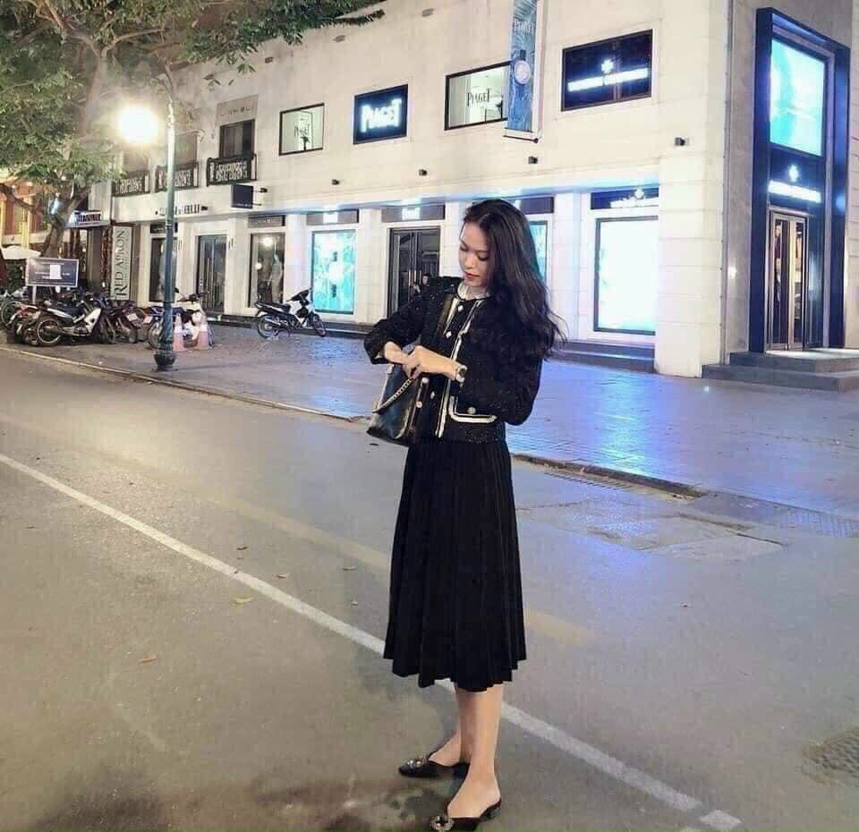 [HOÀN TIỀN ĐẾN 15%]chân váy dập ly dáng dài cạp chun siêu hot hit