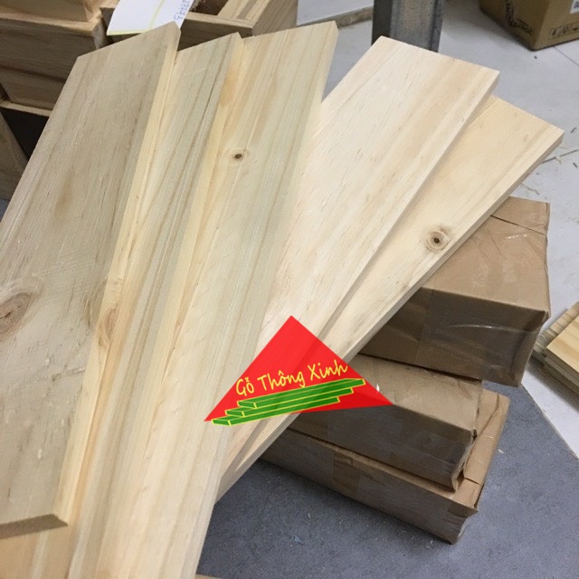[HCM]Bó 5 thanh gỗ thông đẹp dài 40cm rộng 10cm dày 1.5cm
