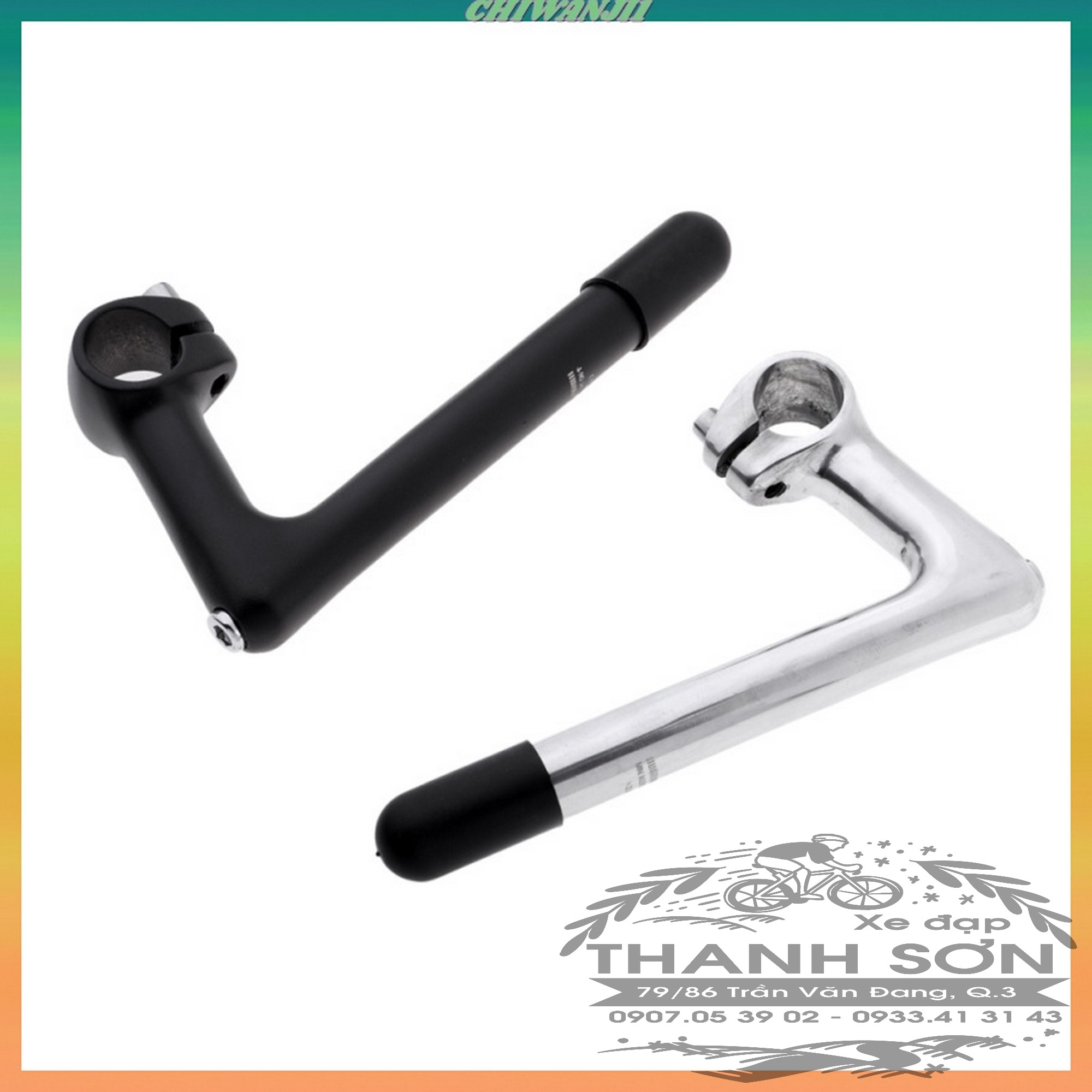 Pô Tăng Cổ Vặn Xe Đạp Cuộc 22.2 25.4mm chất liệu hợp kim nhôm, pô tăng xe đạp fixed gear