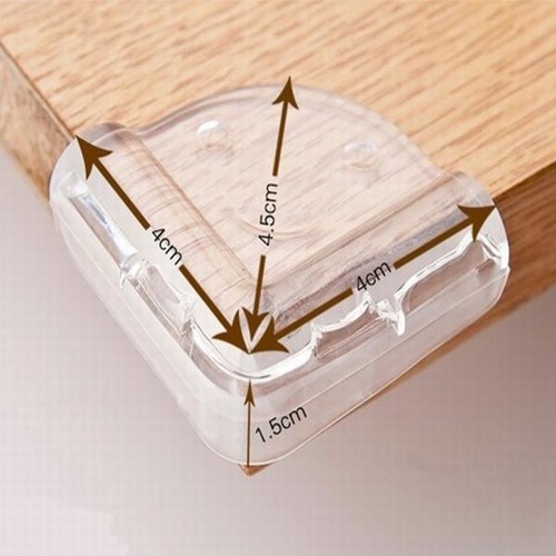 Bịt góc bàn silicon, bọc che cạnh bàn, chống va đập, an toàn cho bé, tặng kèm keo dán