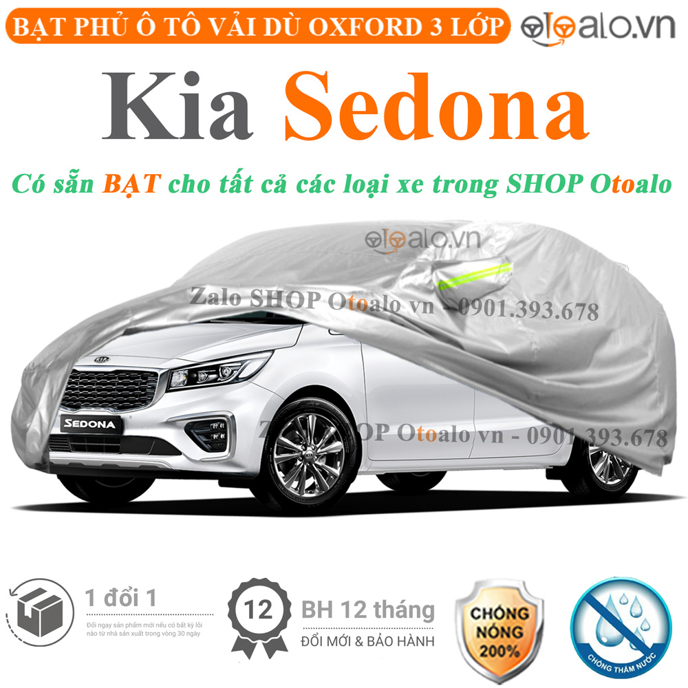 Bạt phủ xe ô tô Kia Sedona chống nắng mưa 3 lớp CAO CẤP - OTOALO