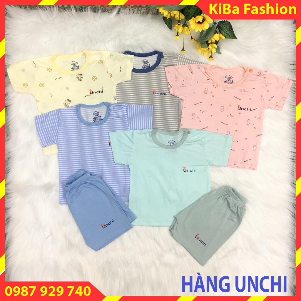 [CHÍNH HÃNG UNCHI ] Bộ cộc tay THÔNG HƠI vải sợi tre Cao Cấp cực đẹp mềm mịn co giãn 4 chiều cho bé trai/ gái 5-15kg - BCT - TK0420 / Bộ cộc tay / bộ quần áo trẻ em