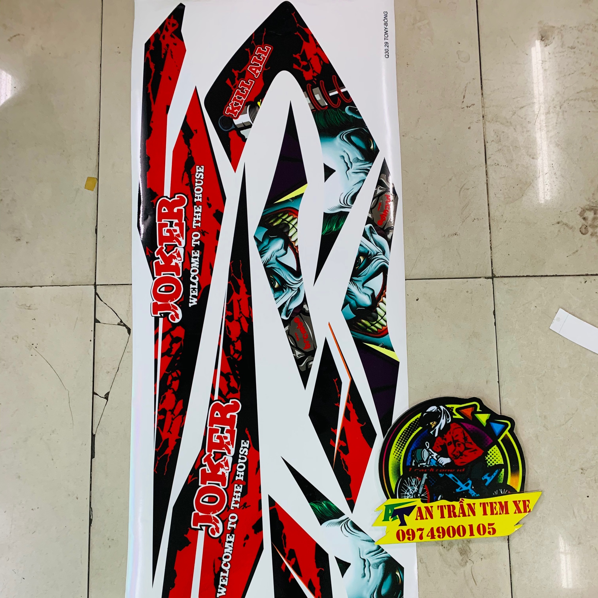 [HCM]Tem rời raider - satria xăng cơ mẫu joker bản 3 lớp cao cấp