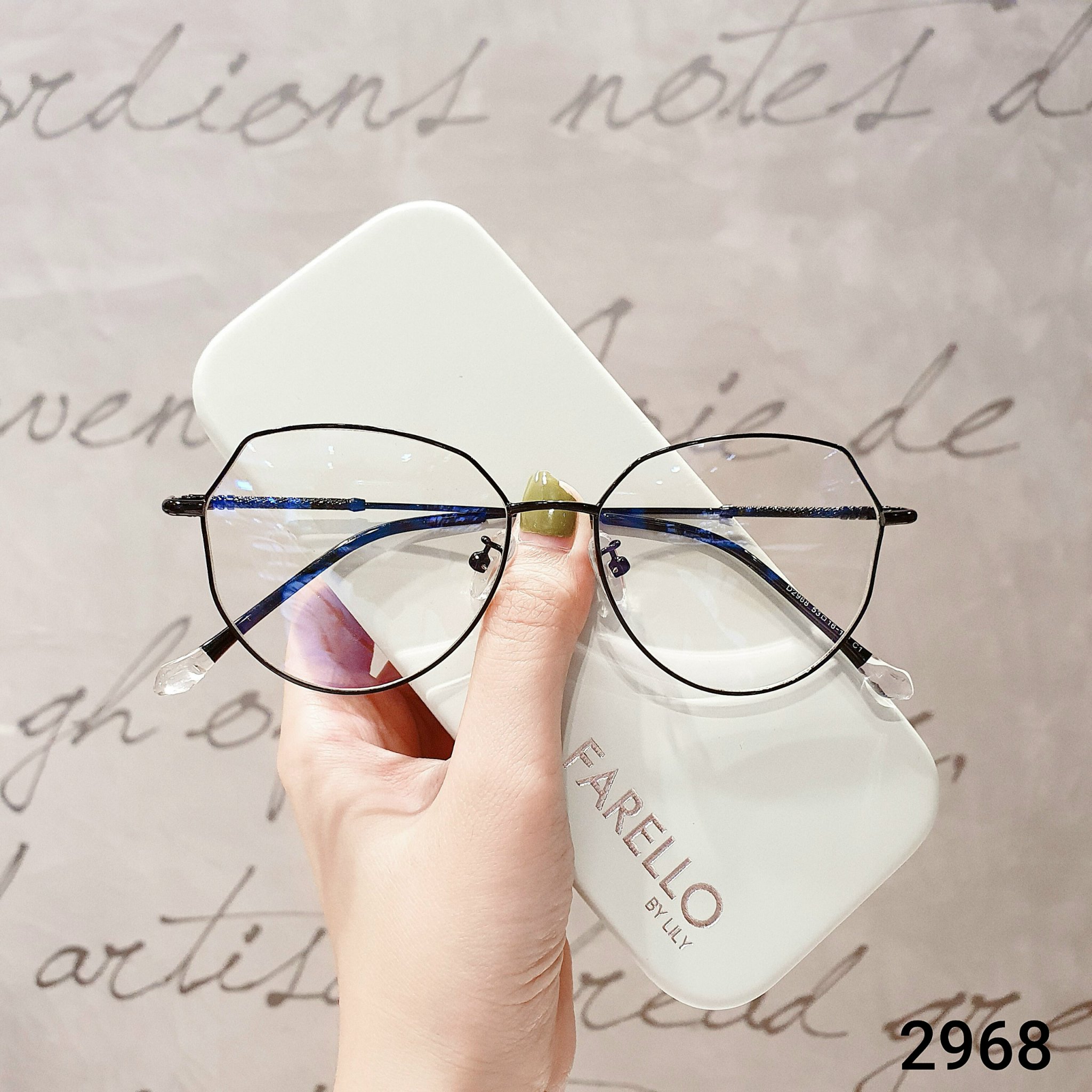 Gọng kính cận thời trang hàn quốc Lilyeyewear 2968 nhẹ nhàng thanh mảnh phù hợp với nhiều khuôn mặt kính mắt to có thể chống bụi nhiều màu một size