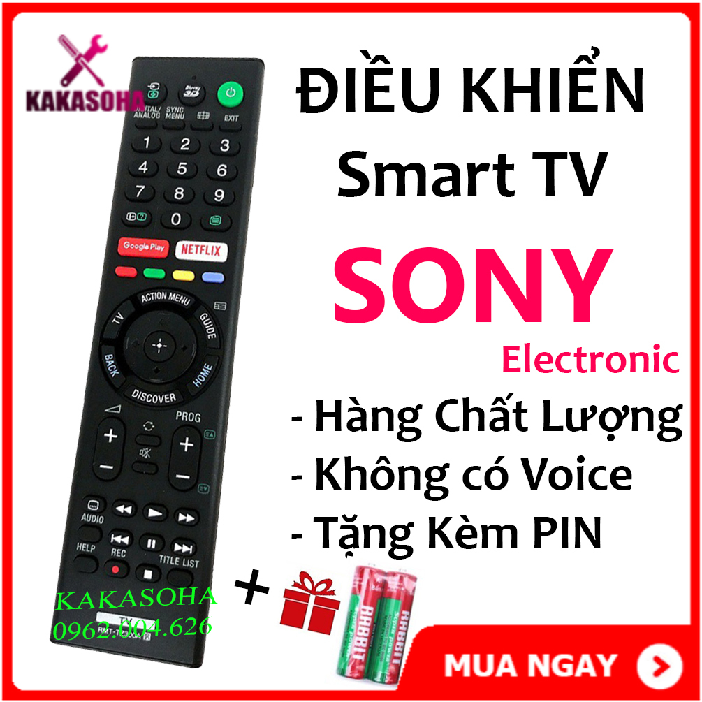 Điều khiển tv sony rmf-tx200p, remote tivi sony + tặng pin