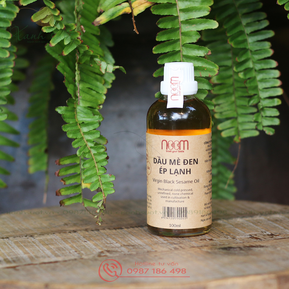 Dầu mè đen ép lạnh- dầu nhẹ, thấm nhanh, giàu dưỡng chất cho da, giúp làm mềm, chống nắng, chăm sóc da- tóc & răng miệng- virgin black sesame oil