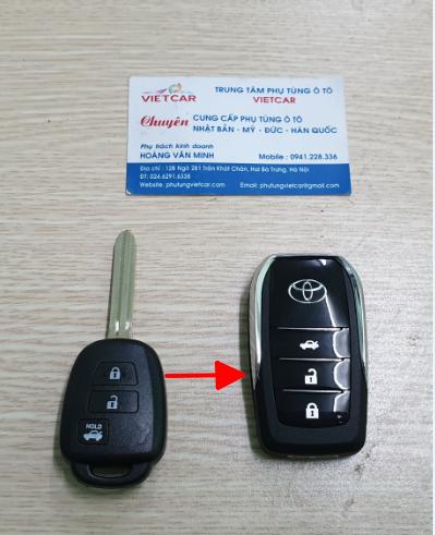 [TUYỆT PHẨM ĐỘ CHÌA] Vỏ gập Toyota (3 nút) Vios, Yaris 2015-2020 (From mới)