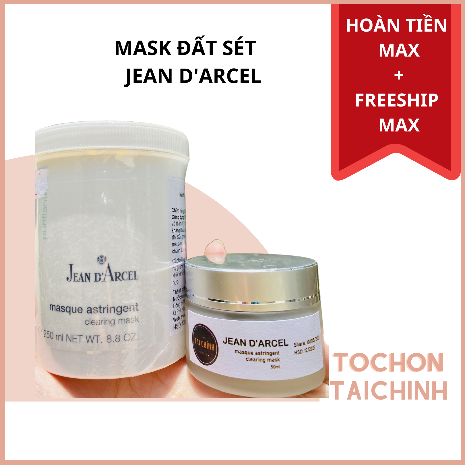 MẶT NẠ CHO DA DẦU MỤN JEAN D'ARCEL CLEARING MASK lọ chiết 50ml