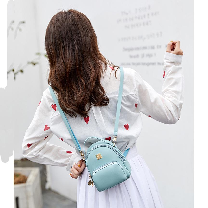 [HCM]Balo Mini Giả Da Siêu Xinh Xanh Ngọc